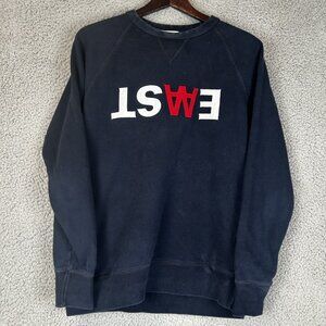 Wood Wood EAAST Logo Sweatshirt Embroidered Cotton Crewneck SMALL / MEDIUM